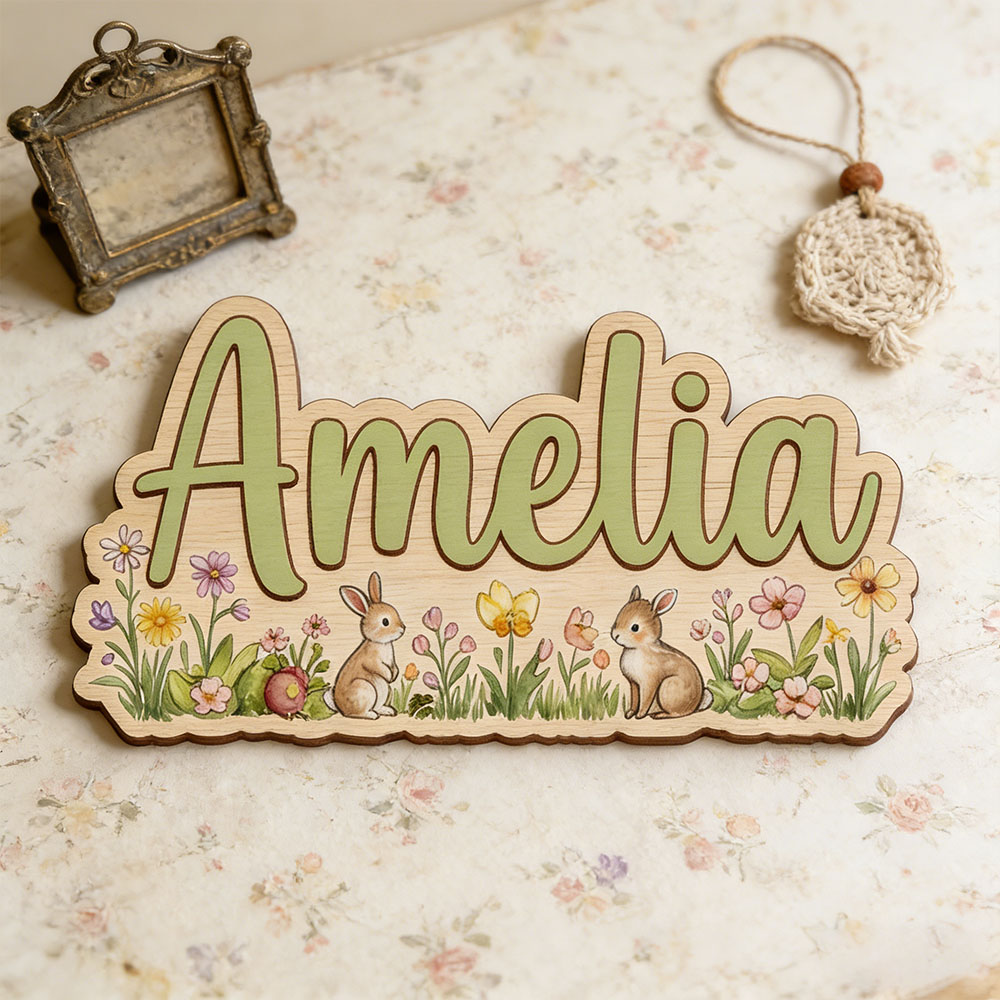 Personalized  'Two Bunnies Wil - Nursery ulasan dan harga