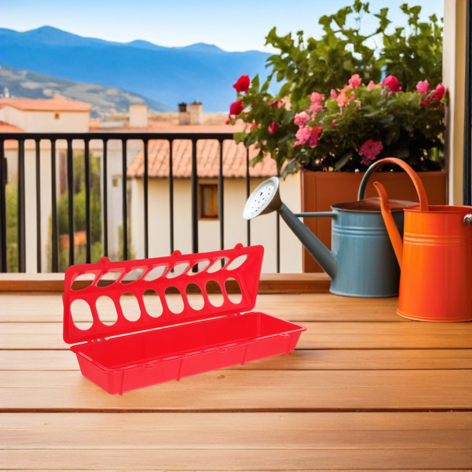 4Pcs Poultry Feeder Plastic Fl - Feeding ulasan dan harga