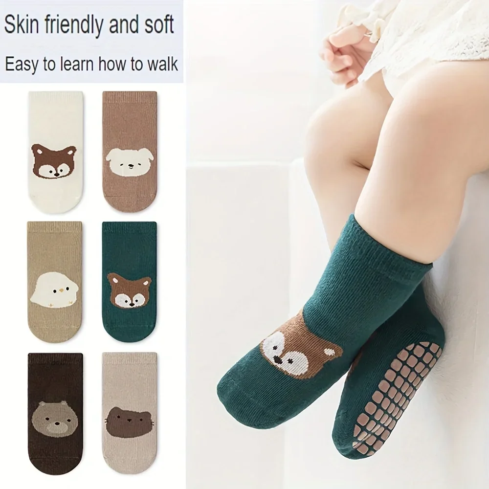 6 Pairs Autumn And Winter Larg - Unisex Baby Socks Non Slip ulasan dan harga