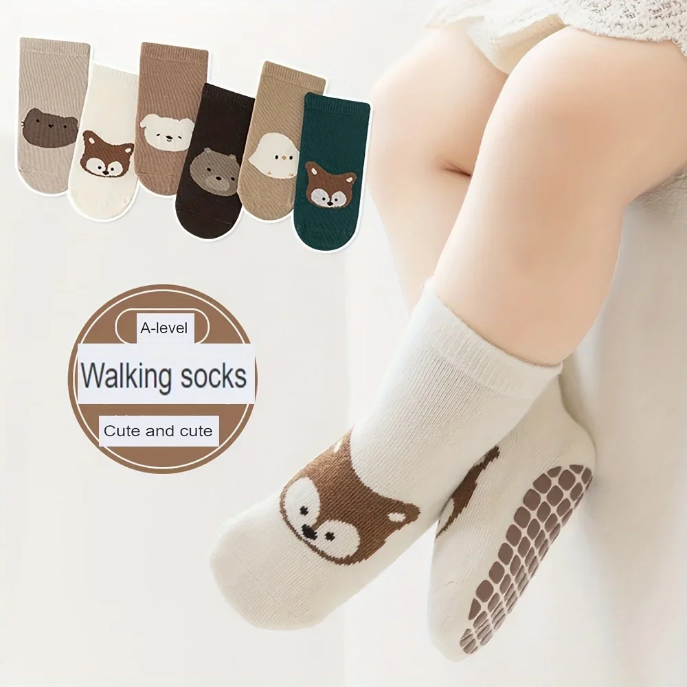 6 Pairs Autumn And Winter Larg - Unisex Baby Socks Non Slip ulasan dan harga