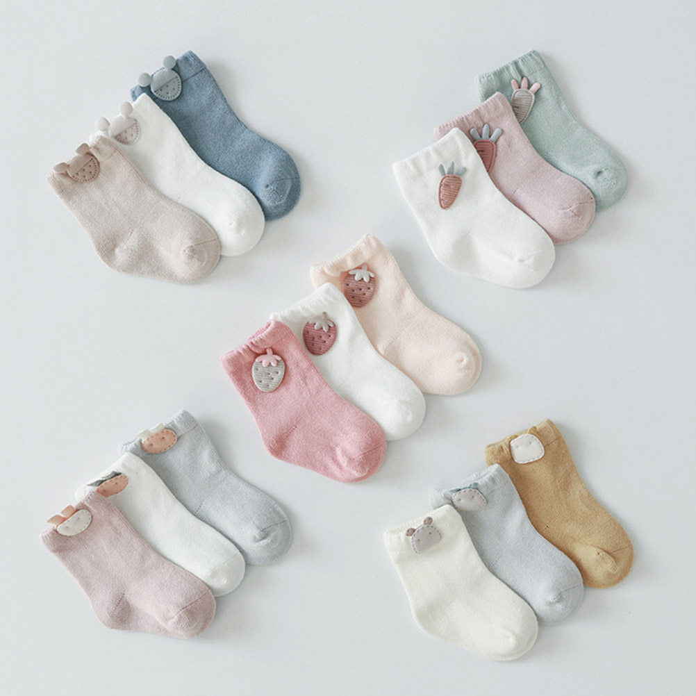 3Pair Baby Socks Cotton Cartoo - Unisex Baby Socks Non Slip ulasan dan harga
