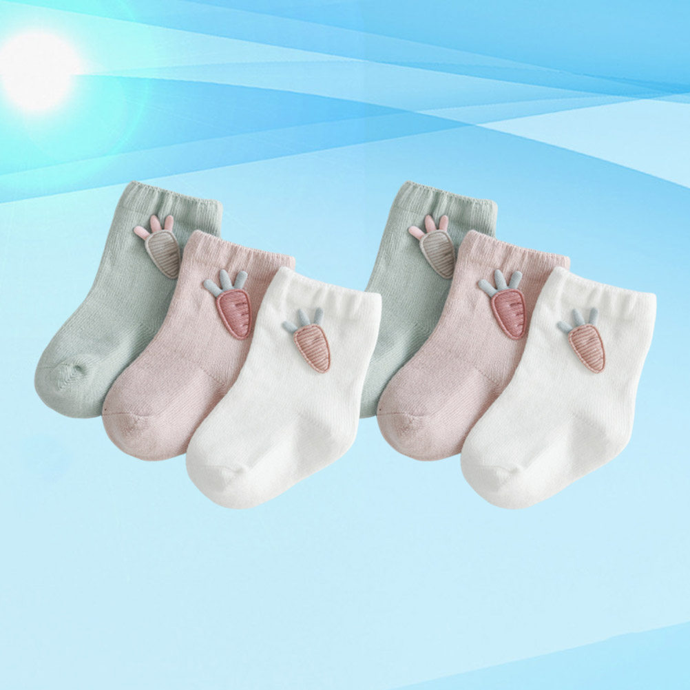 3Pair Baby Socks Cotton Cartoo - Unisex Baby Socks Non Slip ulasan dan harga