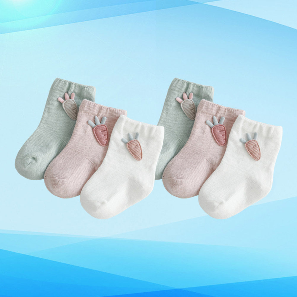 3Pair Baby Socks Cotton Cartoo - Unisex Baby Socks Non Slip ulasan dan harga
