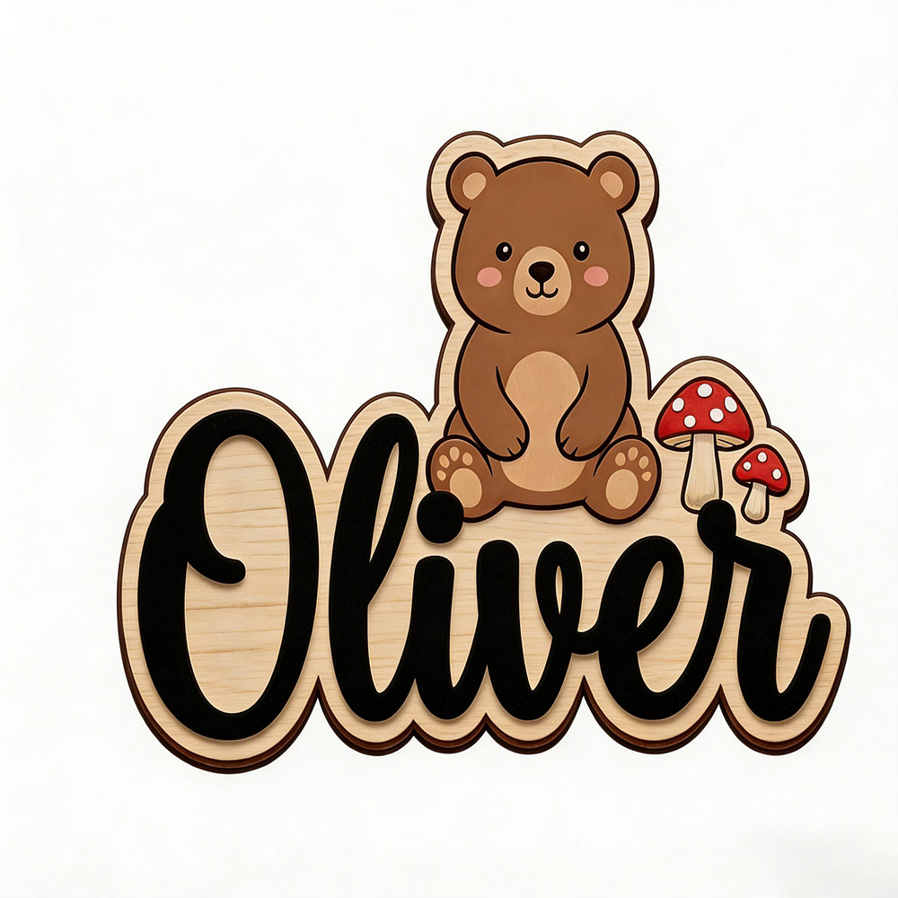 Woodland Bear & Mushroom Custo - Nursery ulasan dan harga