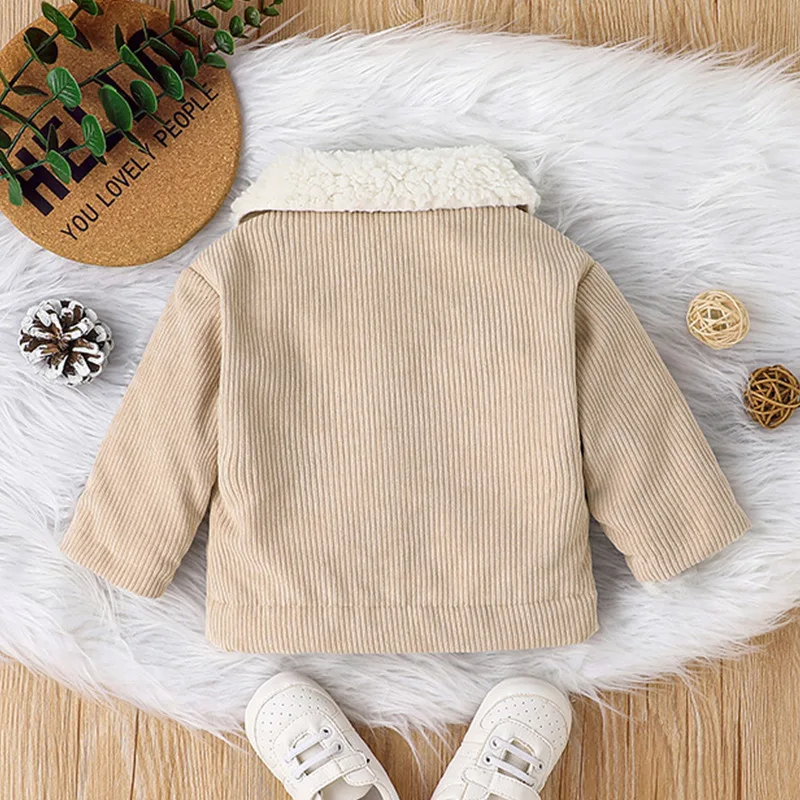 Baby Corduroy Fleece Lined Jac - Toddler Boy Winter Fleece Jacket ulasan dan harga