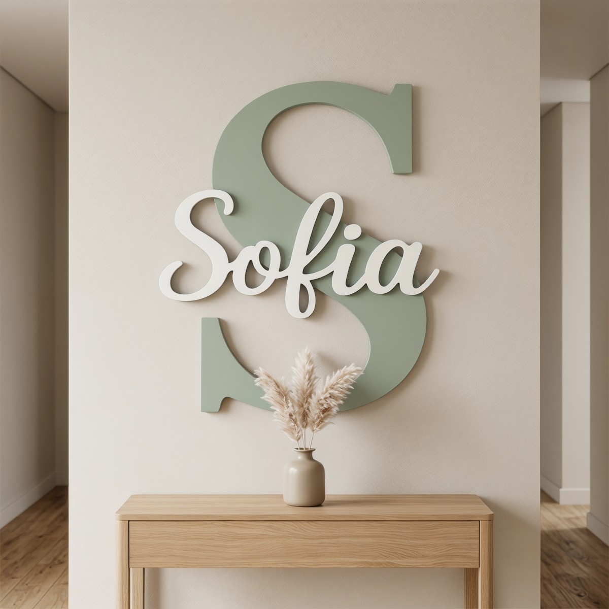 1Pc Custom Minimalist Wooden N - Nursery ulasan dan harga