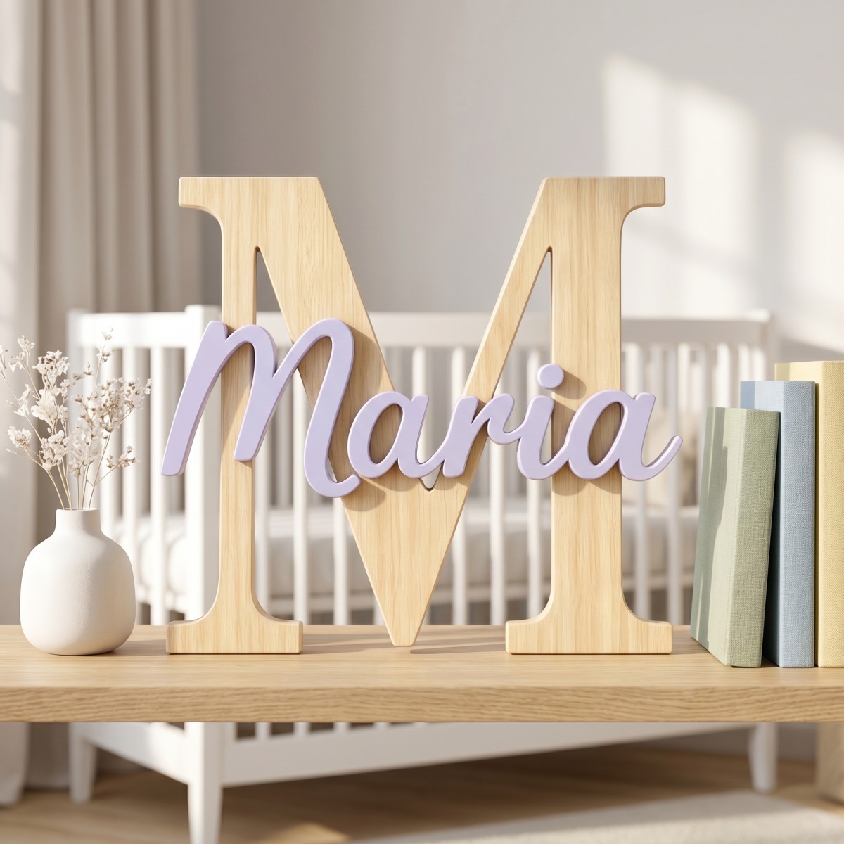 1Pc Custom Minimalist Wooden N - Nursery ulasan dan harga
