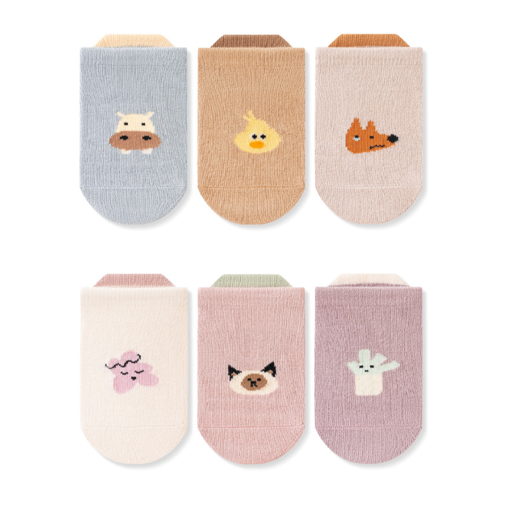 6 Pairs Cartoon Anti-slip Sock - Unisex Baby Socks Non Slip ulasan dan harga