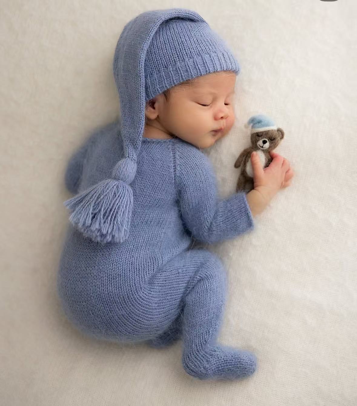 Newborn Baby Knitted Romper an - Infant Photography Props Outfit ulasan dan harga